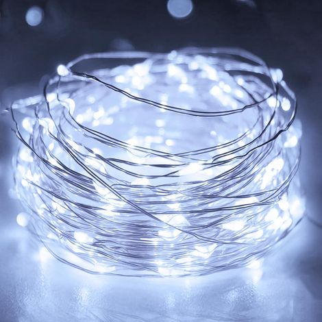 Set of 1 Small Battery Operated String Lights with Timer, 3M 30 LED Copper Wire Fairy Lights, Battery Operated LED String Lights (AA Batteries) for Party, Christmas, Halloween, Wedding, Decoration, Co (1/5)