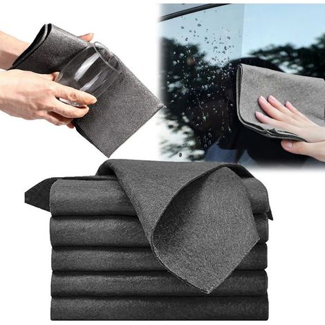 10 panni magici per la pulizia Glorihoby 30x40 cm - Microfibra spessa - Non lasciano aloni - Per finestre/vetri/auto (1/5)