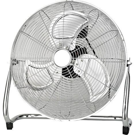 Ventilatore da Pavimento Ø45 cm 3 Velocità 90W Bauer Metal Cromato