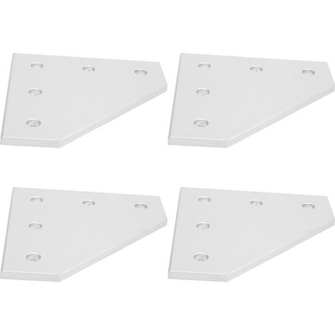 5-Loch-Befestigungswinkel aus Aluminium, 4 Stück, Außenverstärkung, rechtwinklige Verbindung, 4040 L-Profil (1/5)