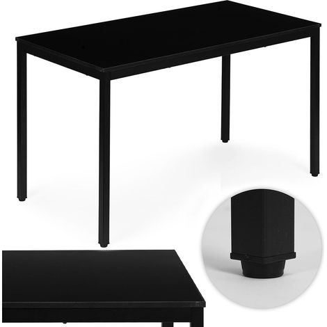 Tavolo da pranzo/scrivania, 120x60 cm, MDF e metallo, nero