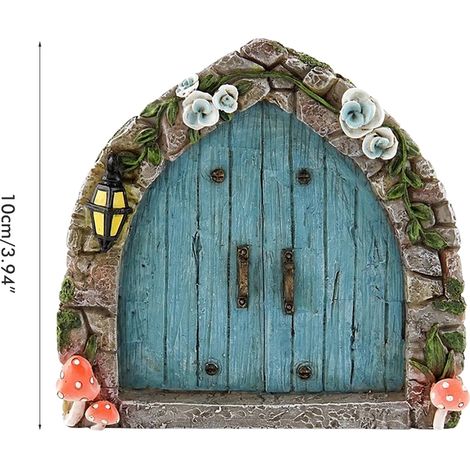 Porte féerique pour arbres, miniature de jardin féerique, accessoires de décoration extérieure, sculpture décorative pour chambre d'enfant, arbres muraux (1/5)