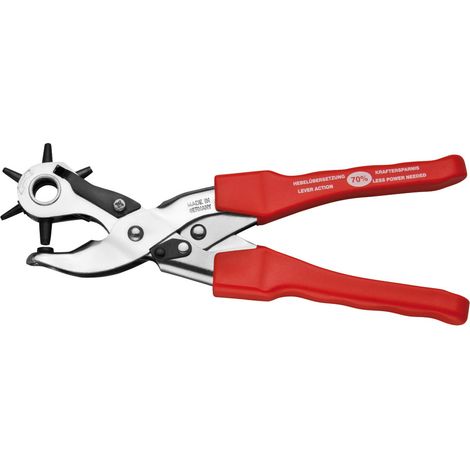 Pince emporte-pièces en étoile à levier, Ø de l'emporte-pièces : 2 2,5 3 3,5 4 mm, Long. 250 mm