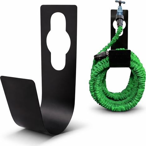 Support de tuyau extensible – Fer durable, peu encombrant et résistant aux intempéries pour tuyaux support de robinet 21.5cm7.511.7cm