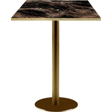 Mange-debout 60 x 60 cm Rome bistrot marbre veiné glossy (1/4)