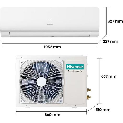 Aire acondicionado split 1x1 hisense inverter 5418 frig - h 5417 kcal - h wifi kc70bt2b