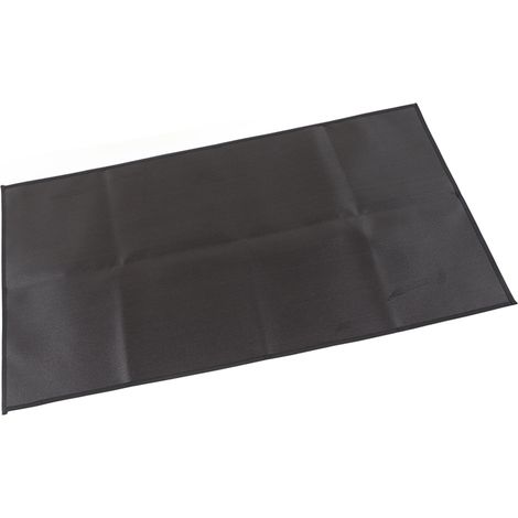 Tapis de protection pour barbecue ignifugé, résistant à la chaleur et isolant, noir, pour la maison, la terrasse et le jardin. (1/5)