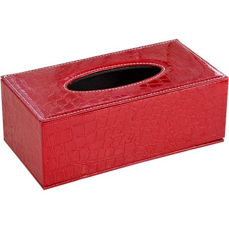Caja para coche de piel sintética con estampado de cocodrilo – decoración para automóviles, funda para caja de coche