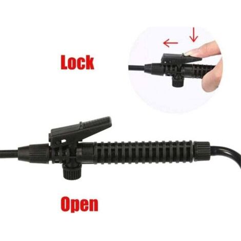 Poignée de pulvérisateur à gâchette de 175 mm pour pistolet agricole - Accessoire de lance de pulvérisation pour jardin et extérieur (noir) (1/3)