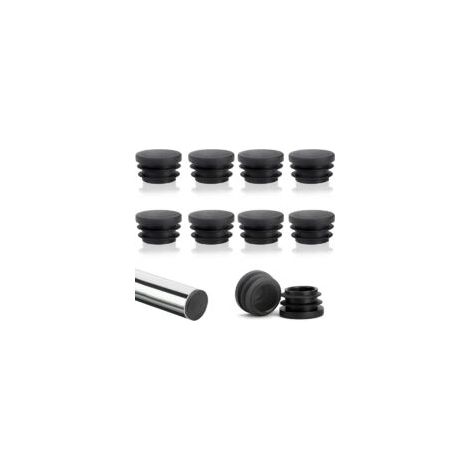 Lot de 10 capuchons de lattes rondes de 22 mm, capuchons de lattes en tube rond, capuchons de chaise ronds en plastique, capuchons d'ailes ronds, protection parfaite pour les meubles et les sols (1/5)