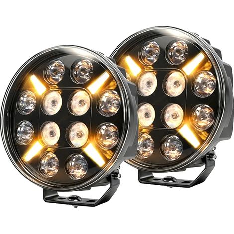 Luz de trabajo, luz puntual y de relleno, diseño impermeable, 2 flashes estroboscópicos de 9 pulgadas. (1/2)