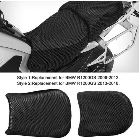 Housse de siège de coussin de protection de moto, en tissu, protection fraîche, coussin en maille d'isolation thermique de remplacement pour R1200GS 2006 – 2018 (1/5)