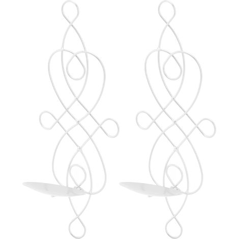 Set aus 2 faltbaren und verformungsbeständigen Wandleuchten aus Weißblech, ideal für Schlafzimmer oder Esszimmer. (1/5)