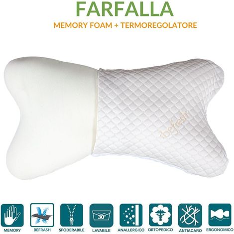 EVERGREENWEB - Cuscino per Dormire sul Fianco o Pancia in Memory Foam Ergonomico con Rivestimento Termoregolatore Sfoderabile, Guanciale Cervicale per Supporto Collo Ortopedico misura 45x75 alto 12 cm (1/5)