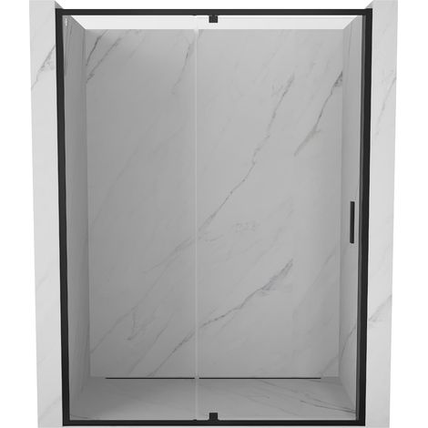 Mexen Exo puerta de ducha abatible 150 cm, transparente, negro - 819-150-000-70-00 (1/5)