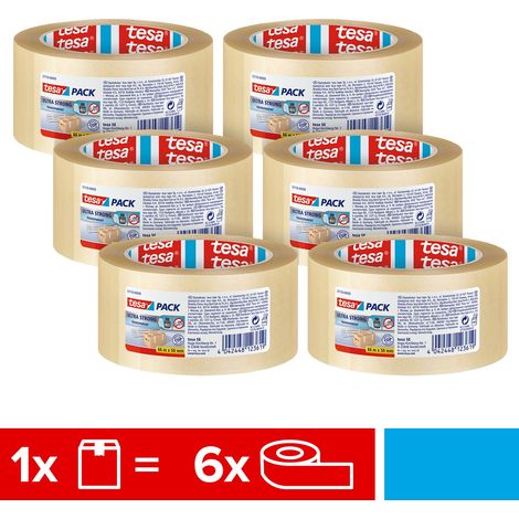 tesa Packband Ultra Strong Klebeband Paketband Paketklebeband transparent 6 Rollen Original