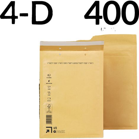 Enveloppes Bouillonnantes, Protection Durable, Matériau Écologique, 400 unités - 4-D (200X275Mm) (1/2)
