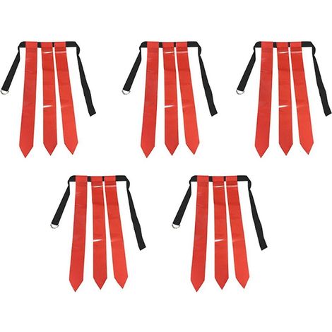 Ceinture de football américain avec drapeau rouge, pour jeunes, jeu de capture du drapeau, ruban de taille (1/5)