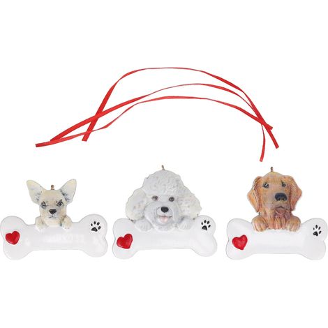 Pendent Chien Arbre de Noël en Résine - Décoration DIY pour Fêtes - Cadeau pour Amis des Animaux (1/5)