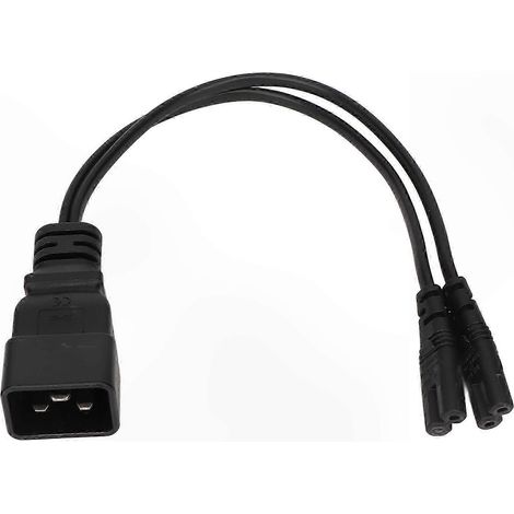 C7-zu-C20-Y-förmiges Stromkabel für Schreibtischlampe, Monitor und Kamera, 12,6 Zoll, universelle Kompatibilität (1/5)