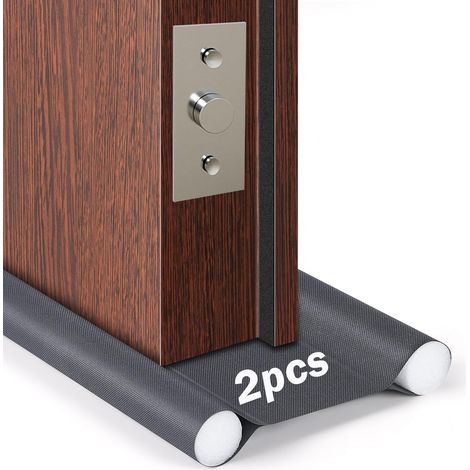 Lot de 2 bouts de porte blindée avec tissu Oxford imperméable, s joint porte blindée de 8,5 cm à 10 cm d'épaisseur, gris
