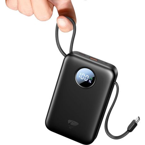 Batterie Externe 20000 mAh 35W,Power Bank Charge Rapide PD3.0,Batterie Portable Câble USB C Intégré, Chargeur Externe Compatible avec iPhone 17 16 15 14 13 12 Pro Max Mini Plus Samsung macbook Laptop (1/5)