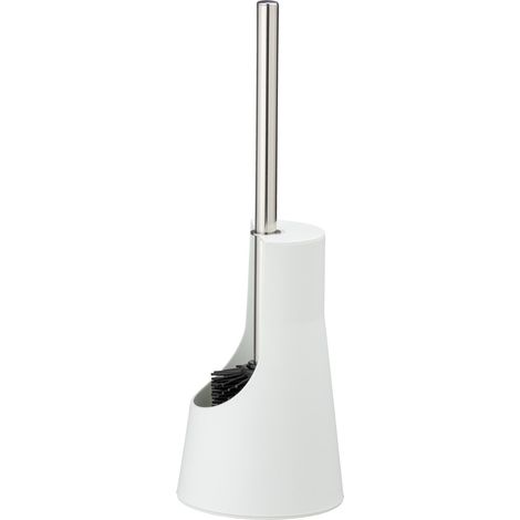 WENKO WC-Garnitur Arese Weiß, WC-Bürstenhalter mit Silikon-Bürstenkopf, Weiß, Kunststoff weiß (1/5)