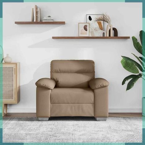 Fauteuil - 4105330 - Cappuccino similicuir - 1 place - 100 x 81 x 84 cm (1/5)