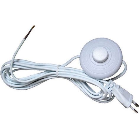 Cavo e interruttore in plastica TIBELEC, 500 W bianco TIBELEC