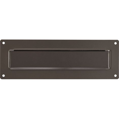 Außeneinwurfblende PORTA 796, 304 x 101 x 3 mm, schwarz-braun, metallic matt