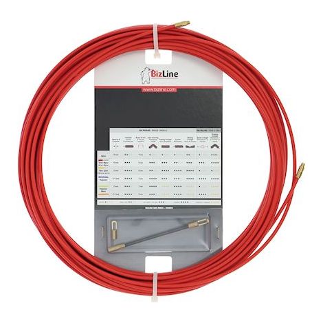 aiguille tire-fil - acier / nylon - 30 mètres - diamètre 4 mm - sans carter - bizline 760046