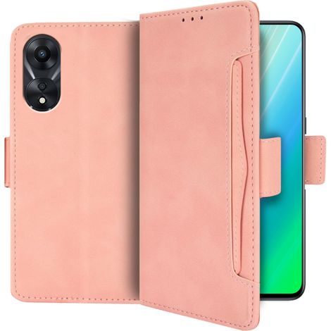 Funda tipo libro para Oppo A78 5G, con ranura para tarjeta, color rosa. (1/5)