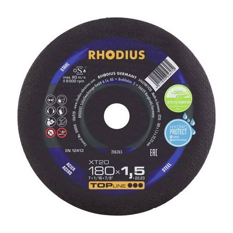 Disco da taglio Rhodius 206265 acciaio 180 mm