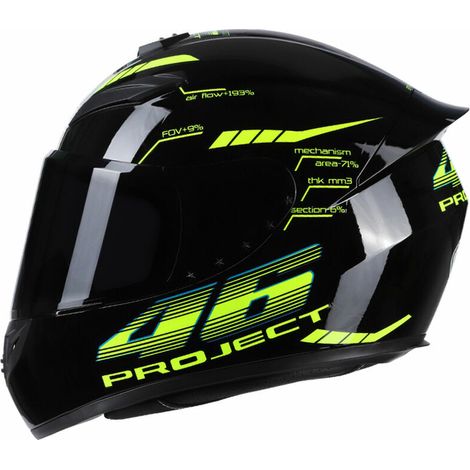 Casque de moto intégral léger – Ventilation optimisée – Doublure amovible en coton – Taille M – Multicolore (style A)