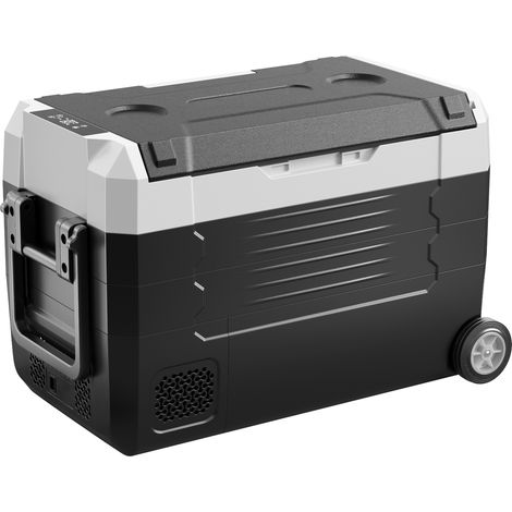 Mophorn Réfrigérateur portable à compression 35 L, glacière électrique DC 12/24 V et AC 100-240 V, idéal pour camping, pêche, mini frigo voiture à double zone, -20 à 20 °C, contrôle via application (1/5)