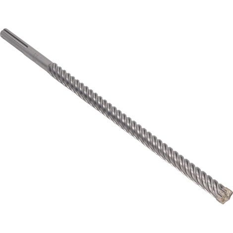 Foret béton 25 x 500mm 6 goujures carbure centrage rapide évacuation copeaux pour pierre et maçonnerie (1/5)