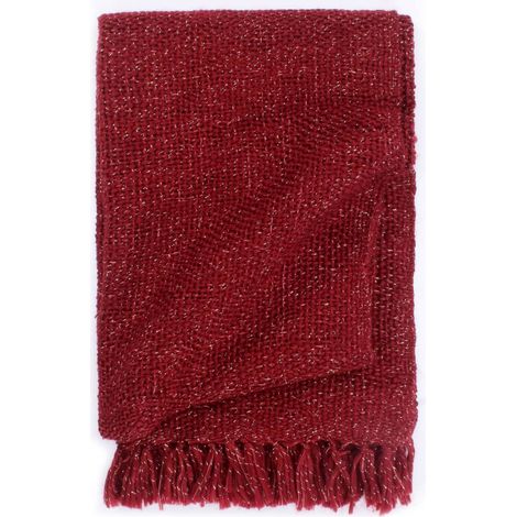 Decke Bordeauxrot 220 x 250 cm Polyester vidaXL (1/5)