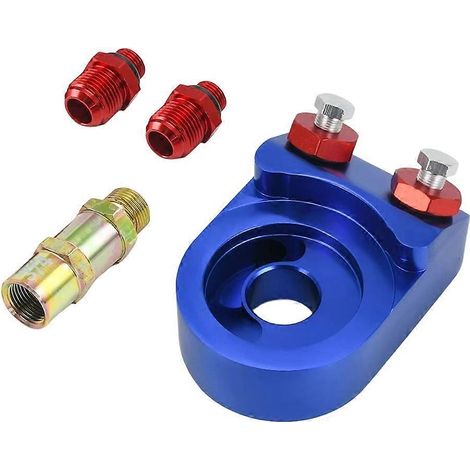 Kit refroidisseur d'huile en aluminium, adaptateur sandwich pour filtre à huile, plaque moteur Turbo T3 T4 10AN (1/5)