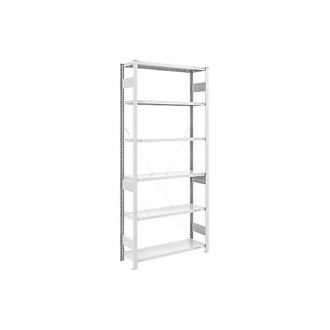 Schwerlast-Steckregal RAL 7035 Regalhöhe 2500 mm Grundregal (1/2)