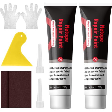 2x 250g Pâte de Réparation Murale Blanche avec Spatule – Enduit de Rebouchage pour Trous de Perçage, Fissures (1/5)