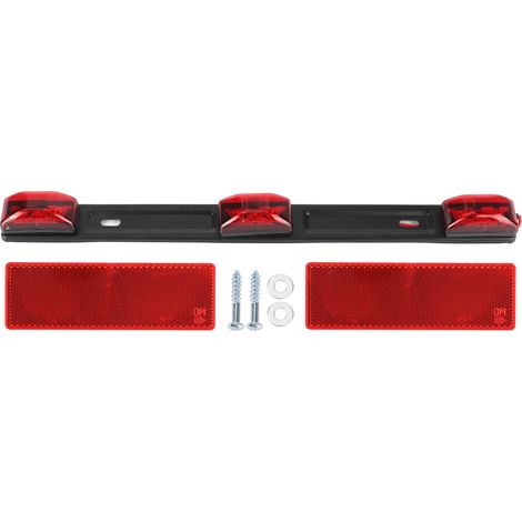 Feu arrière LED 12V 9 diodes avec réflecteur, feu stop lumineux, clignotant latéral universel pour camion et remorque (1/5)