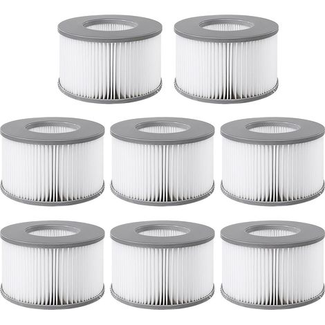 Set mit 8 Filtern für aufblasbare MSPA-Whirlpools. Durchmesser 107 cm – 8 Ersatzfilter für aufblasbare MSPA-Whirlpools. (1/4)