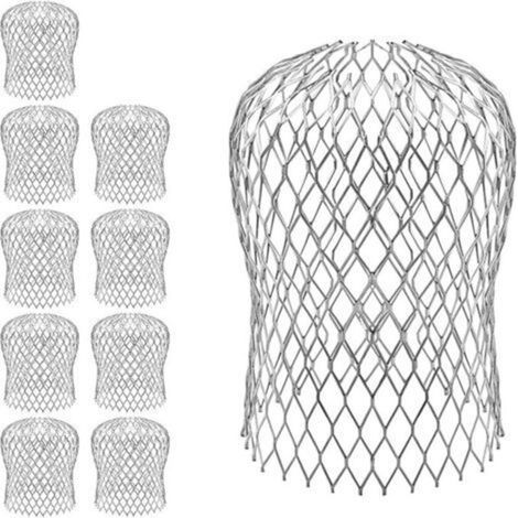 Filtre Gouttière, Crapaudine de Gouttière en Aluminium, Filtre Anti Feuille, Métal Gardes De Gouttière pour Maison, Avant-toit, Fossé, Égout, 10 pc (1/4)