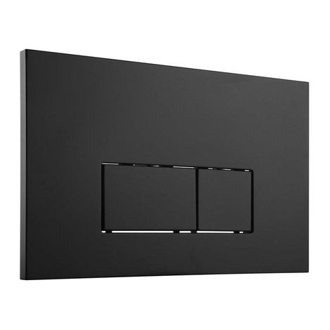 FugaFlow Eccelente Press Plaque de déclenchement DualFlush pour bâti-support Geberit UP320 ABS rectangulaire Noir mat