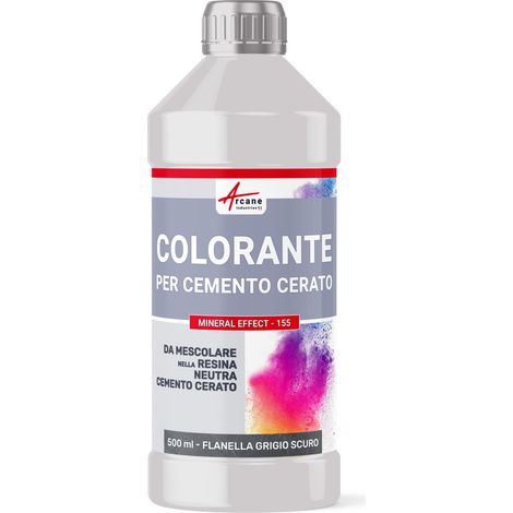 COLORANTE PER CEMENTO CERATO MINERAL EFFECT - 155 - 500 ml Flanella Grigio Scuro - ARCANE INDUSTRIES