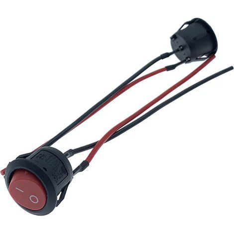 Runder, breiter, roter, halbkreisförmiger Druckknopf für Tischlampen und Kinderwagen (12V/24V/220V) (1/4)