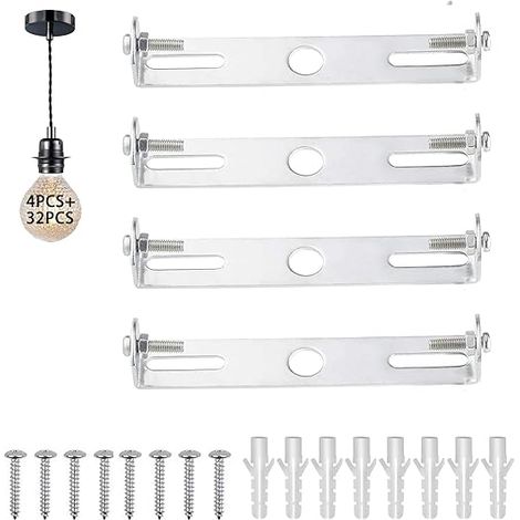 Support de Fixation Plafonnier - Plaque de Suspension 105mm pour Plafonnier (1/5)