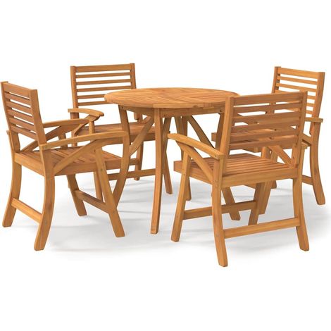 Maison Exclusive - Set da Pranzo per Giardino 5 pz in Legno Massello di Acacia (1/5)