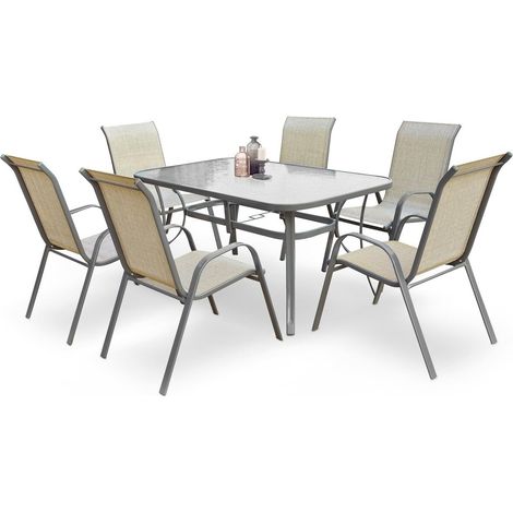 Conjunto de mesa y sillas Houston 1071 , 0x0x0cm, Tapiz, Metal