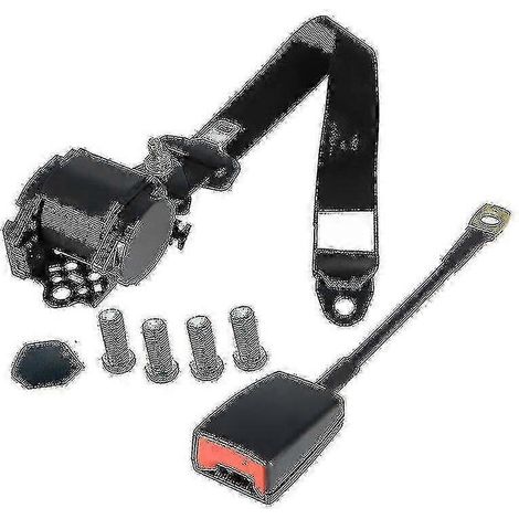 Ceinture de sécurité auto trois points entièrement automatique et rétractable côté conducteur, avec embase. (1/5)